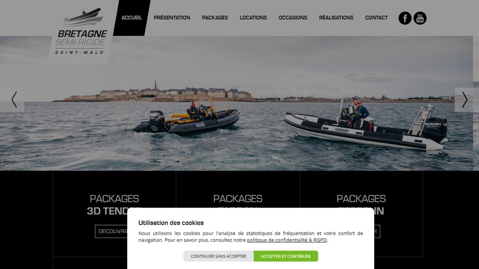Aperçu du site Bretagne Semi-Rigide (Groupe Nautilots)